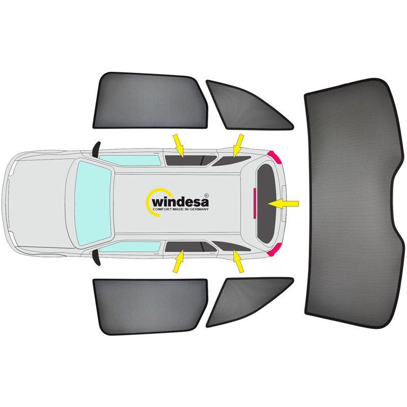 SunClip Zicht- & Zonwering  Audi Q7 (4M) 2015-