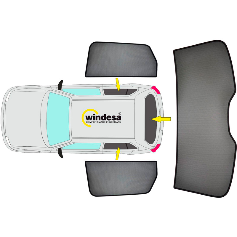 SunClip Zicht- & Zonwering  BMW 1-Serie F40 5-deurs 2019-2024