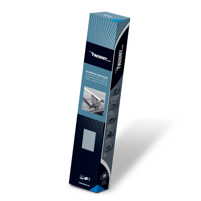 Dakdragerset Twinny Load Aluminium A52  Renault Megane IV 2016- & Volkswagen T-Roc 2017- (zonder reling)